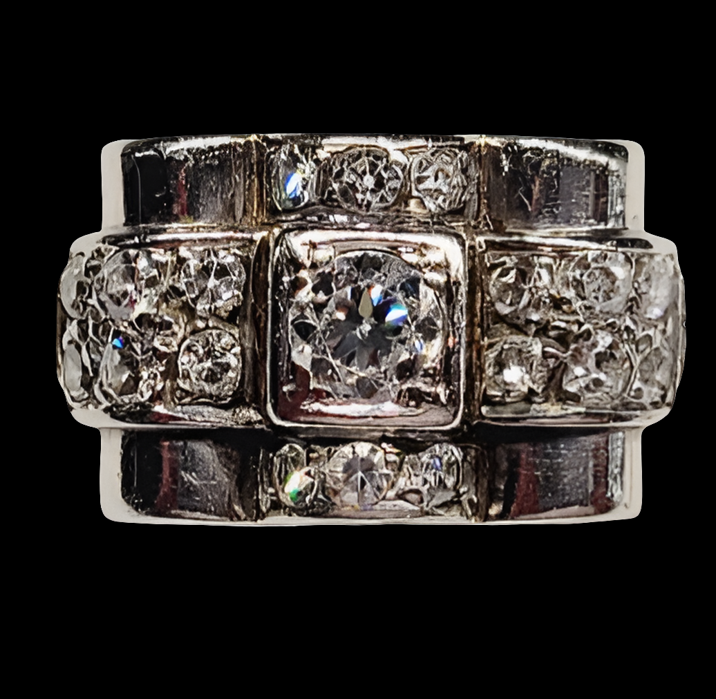 Art deco diamond ring sku 5656