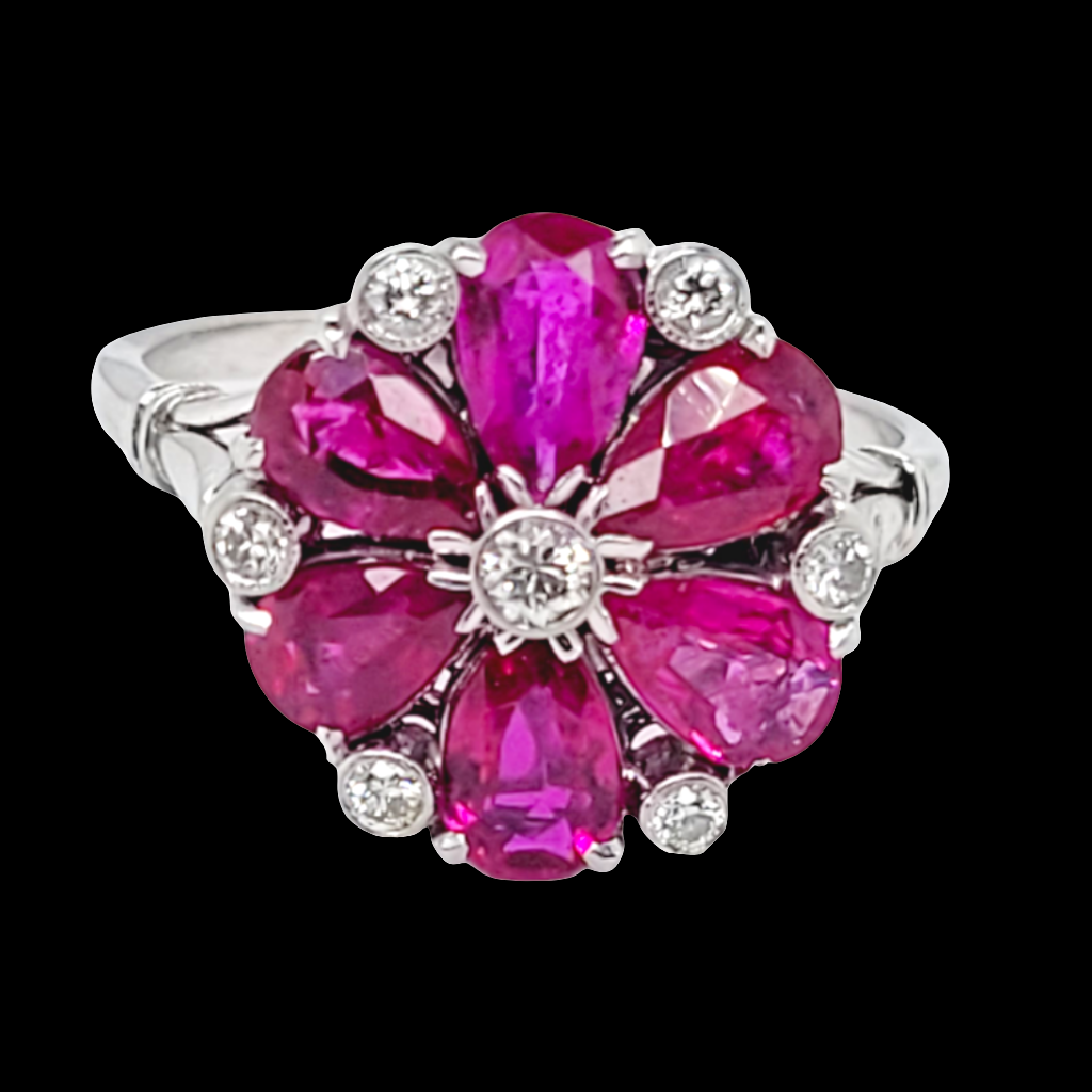 Ruby and diamond cluster ring
SKU: 6689