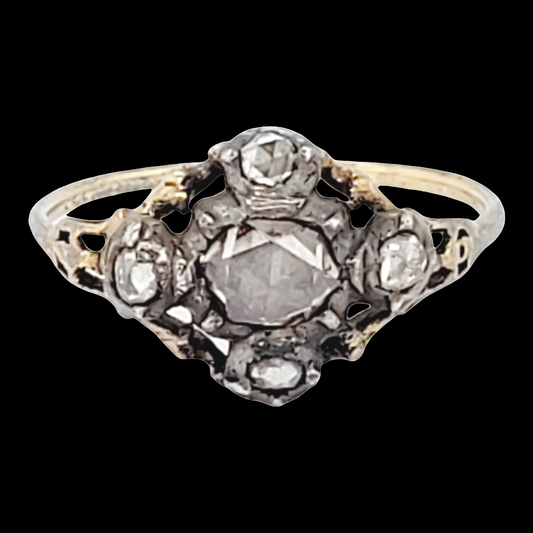 18th century rose diamond foiled ring
SKU: 6554