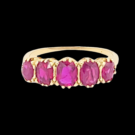 Antique gem ruby five stone ring
SKU: 6939