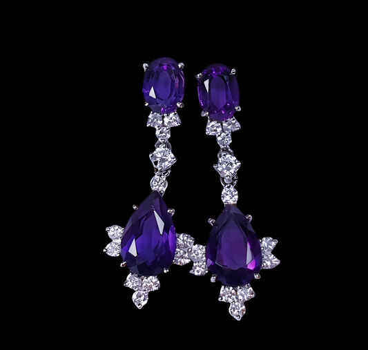 Amethyst and diamond drop earrings
SKU: 4155