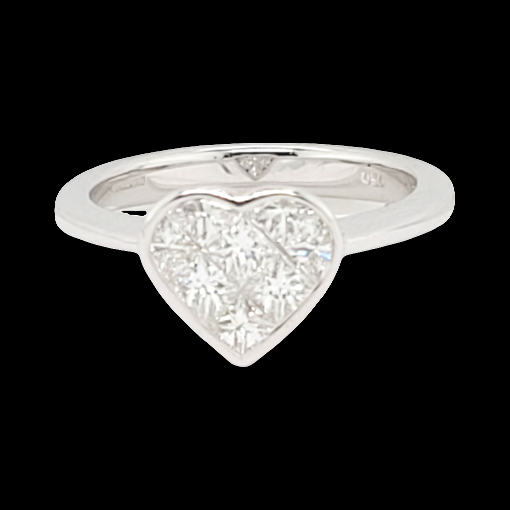 Princess cut diamond heart engagement ring
SKU: 6831
