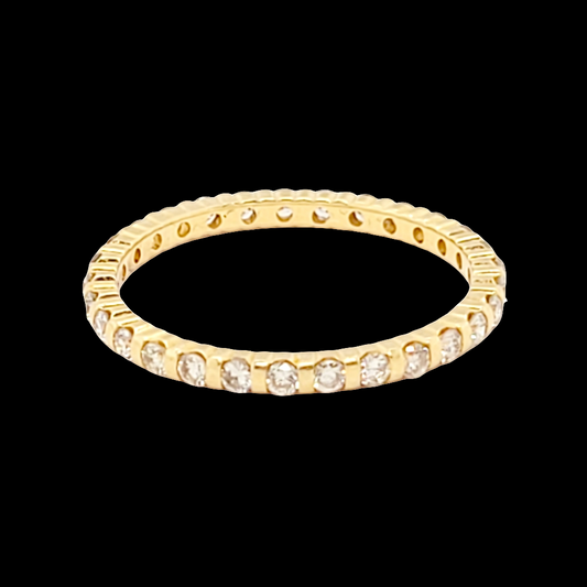 Yellow gold full hoop diamond eternity ring
SKU: 6251
