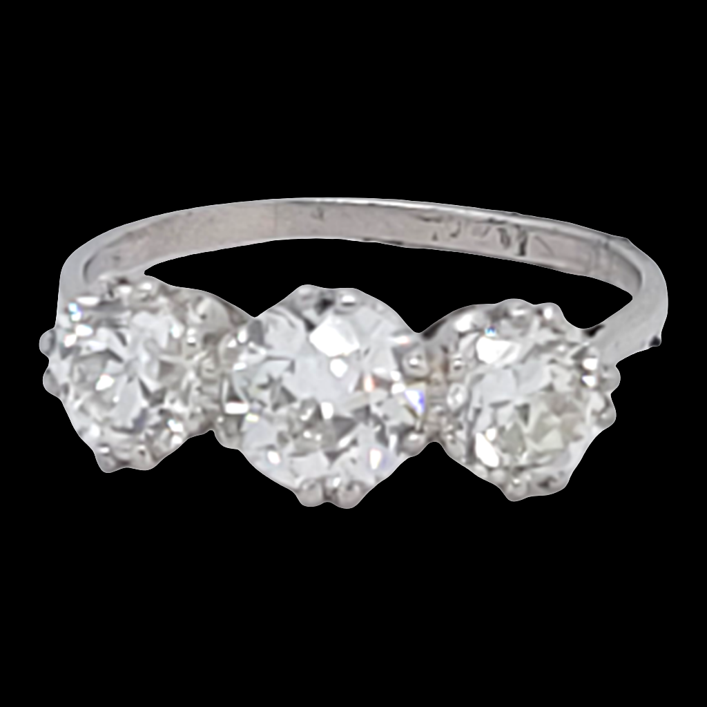 Trilogy old cut diamond engagement ring
SKU: 6579