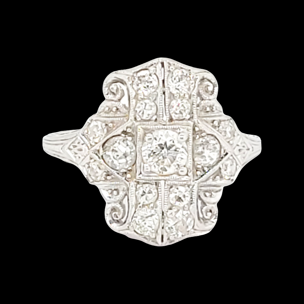 Pretty art deco diamond panel ring
SKU: 6774