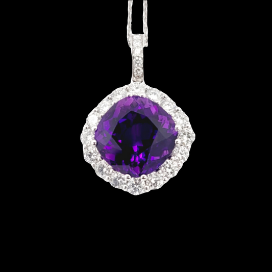 Amethyst and diamond pendant
SKU: 6641