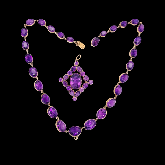 Antique intense Siberian amethyst riviere
SKU: 6314