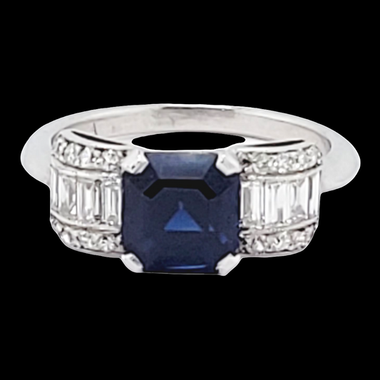 Art deco sapphire and diamond engagement ring
SKU: 6620