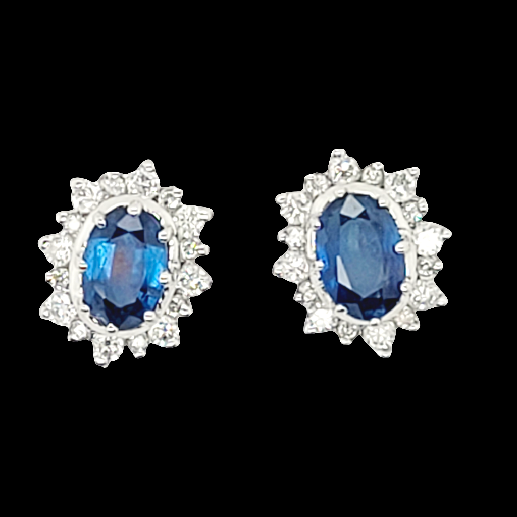Vintage 1960"s sapphire and diamond stud earrings
SKU: 6309