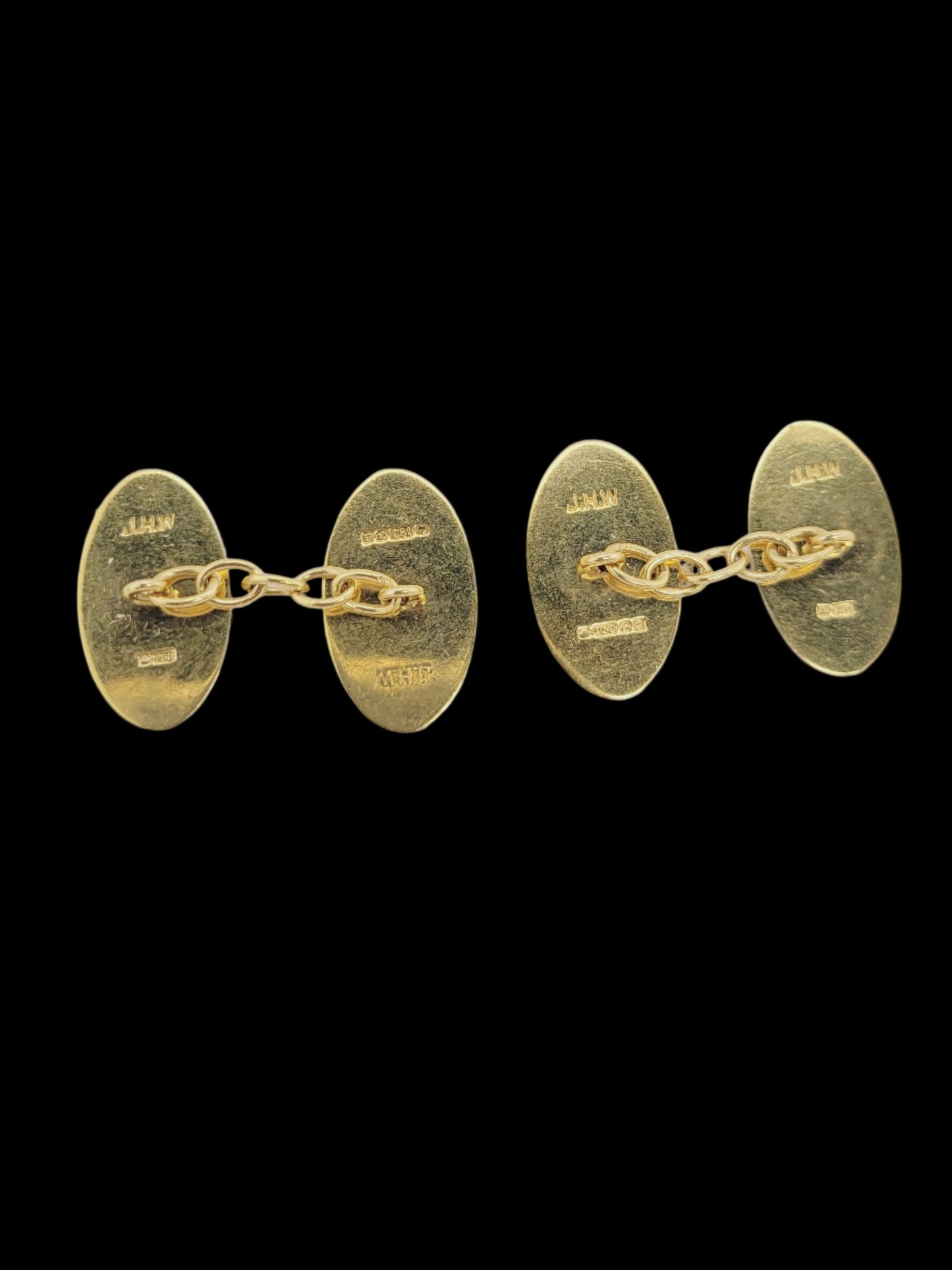 Antique 18ct gold and Royal blue enamel cufflinks sku 8520