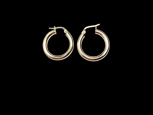 Bread and butter yellow gold hoop earrings
SKU: 8063