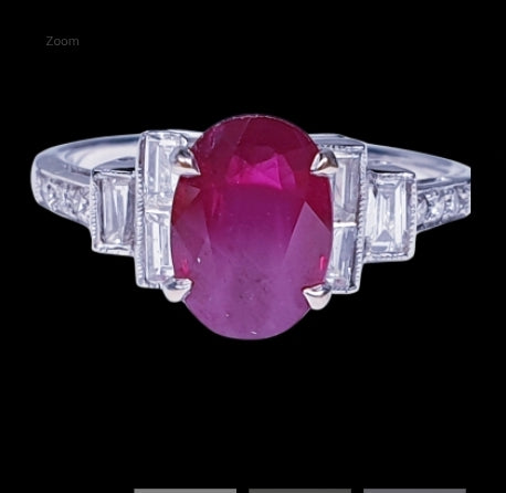Ruby and Baguette Diamond Ring
SKU: 2015
