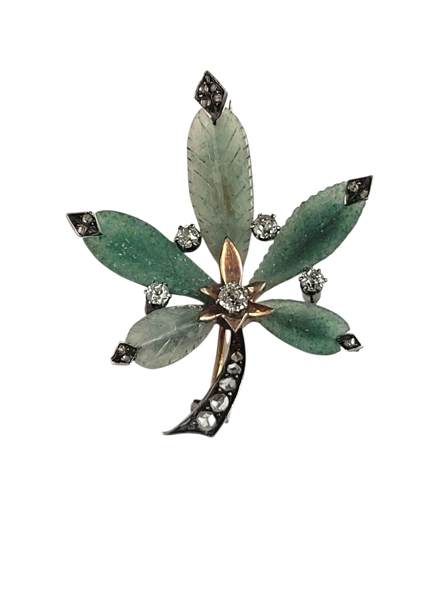 Antique French horse chestnut agate and diamond brooch
SKU: 8425
