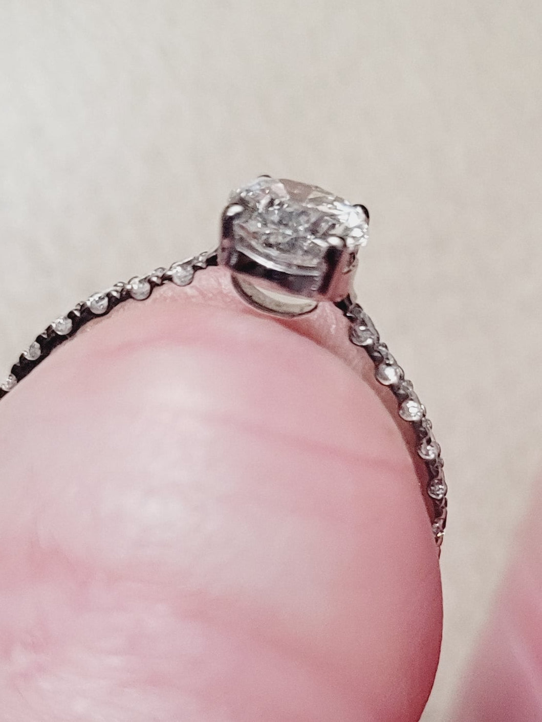 Oval diamond solitaire engagement ring sku 8873