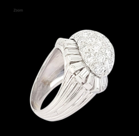Art deco unique bombe diamond ring
SKU: 8191