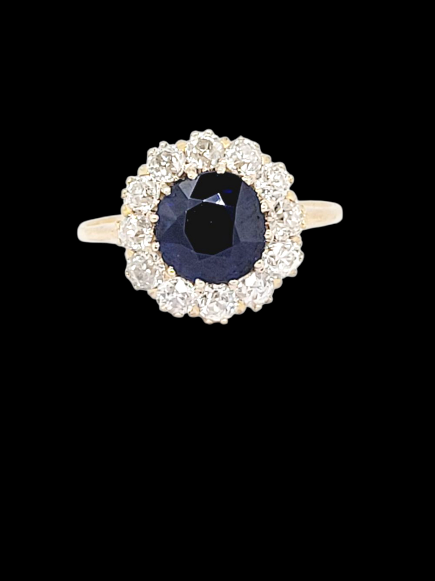 Antique sapphire and diamond cluster engagement
SKU: 8144