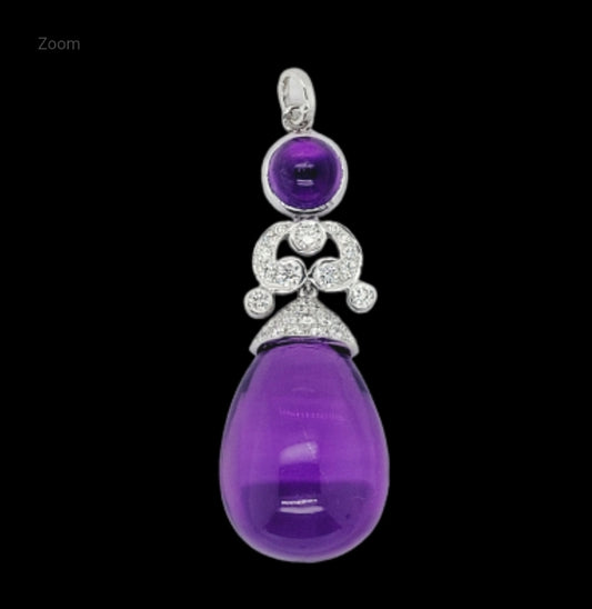 Fine amethyst and diamond pendant
SKU: 6330