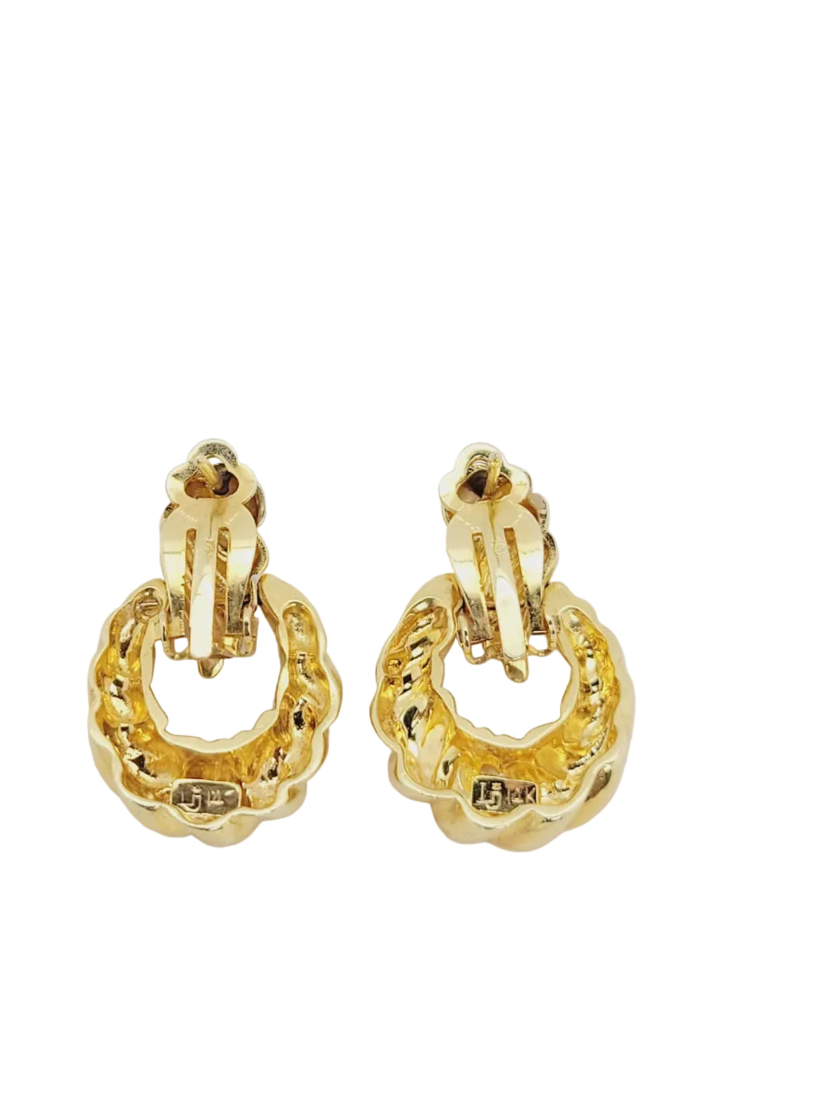Vintage day gold earrings sku 9046