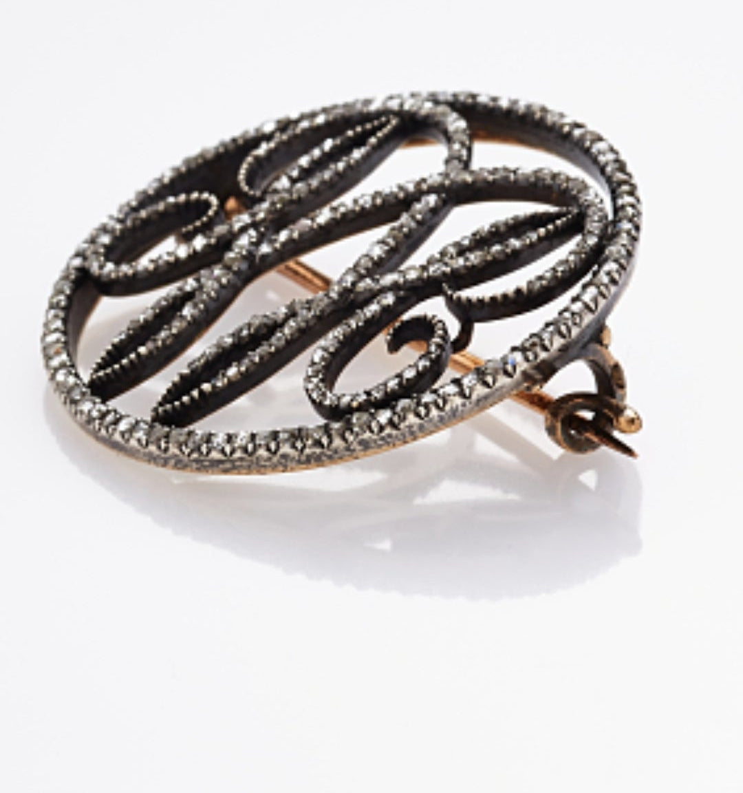 Antique diamond cypher brooch sku 8505