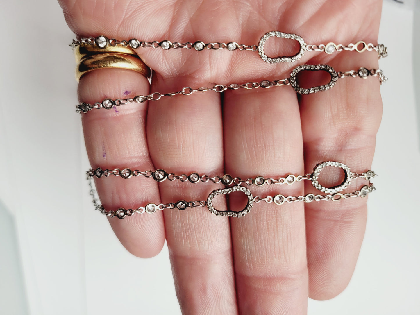 Cool long spectacle set diamond chain sku 8421