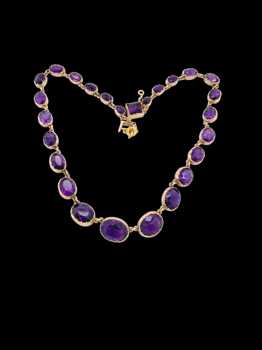 Antique intense amethyst riviere necklace
SKU: 8043