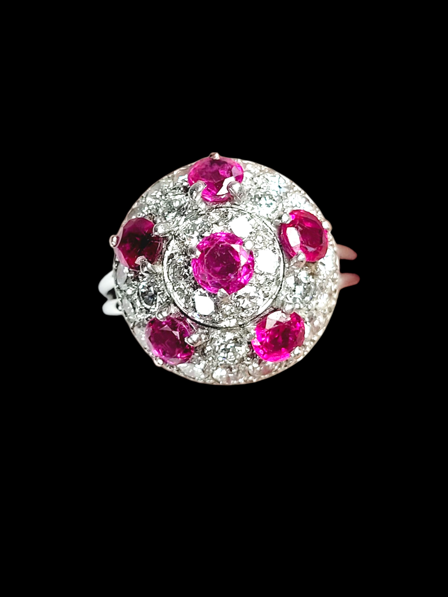 Art deco ruby and diamond bombe ring
SKU: 8213
