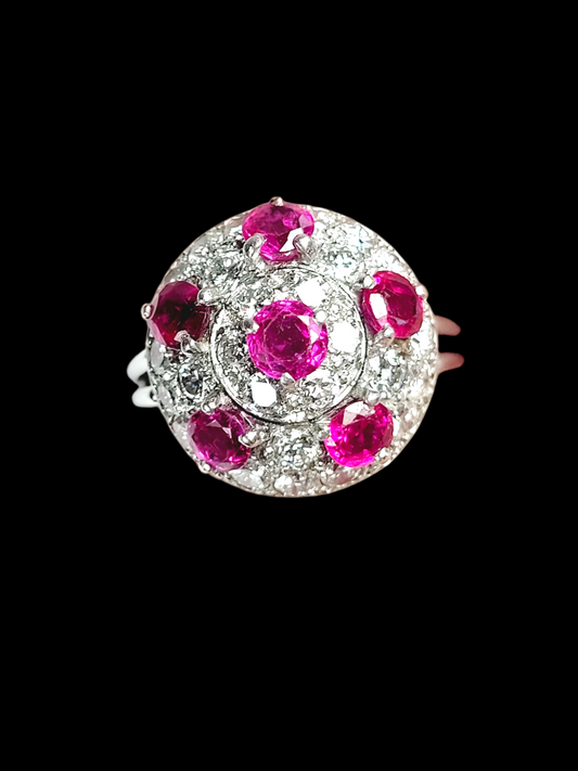 Art deco ruby and diamond bombe ring
SKU: 8213
