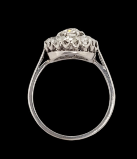 Antique old mine cut diamond cluster engagement ring
SKU: 7407