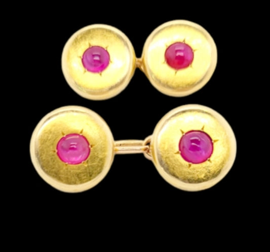 Art deco French cabochon ruby cufflinks
SKU: 6761