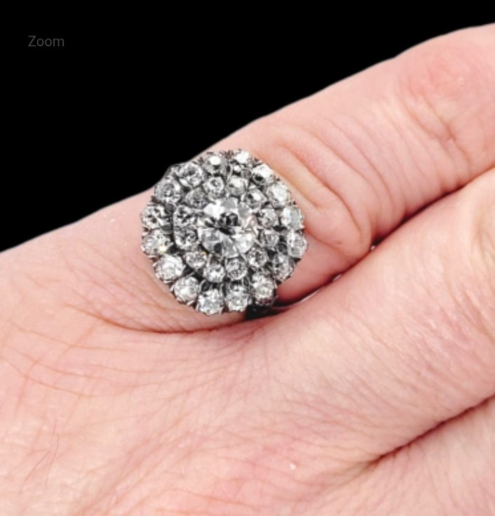 Antique diamond cluster engagement ring
SKU: 8190