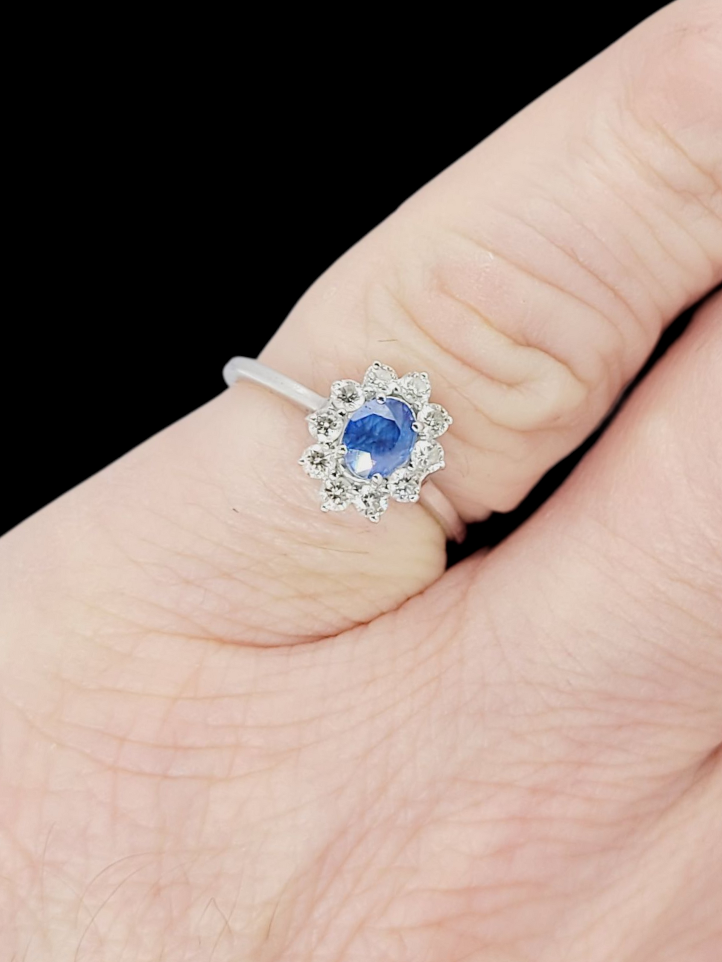 Petite sapphire and diamond cluster ring
SKU: 8413