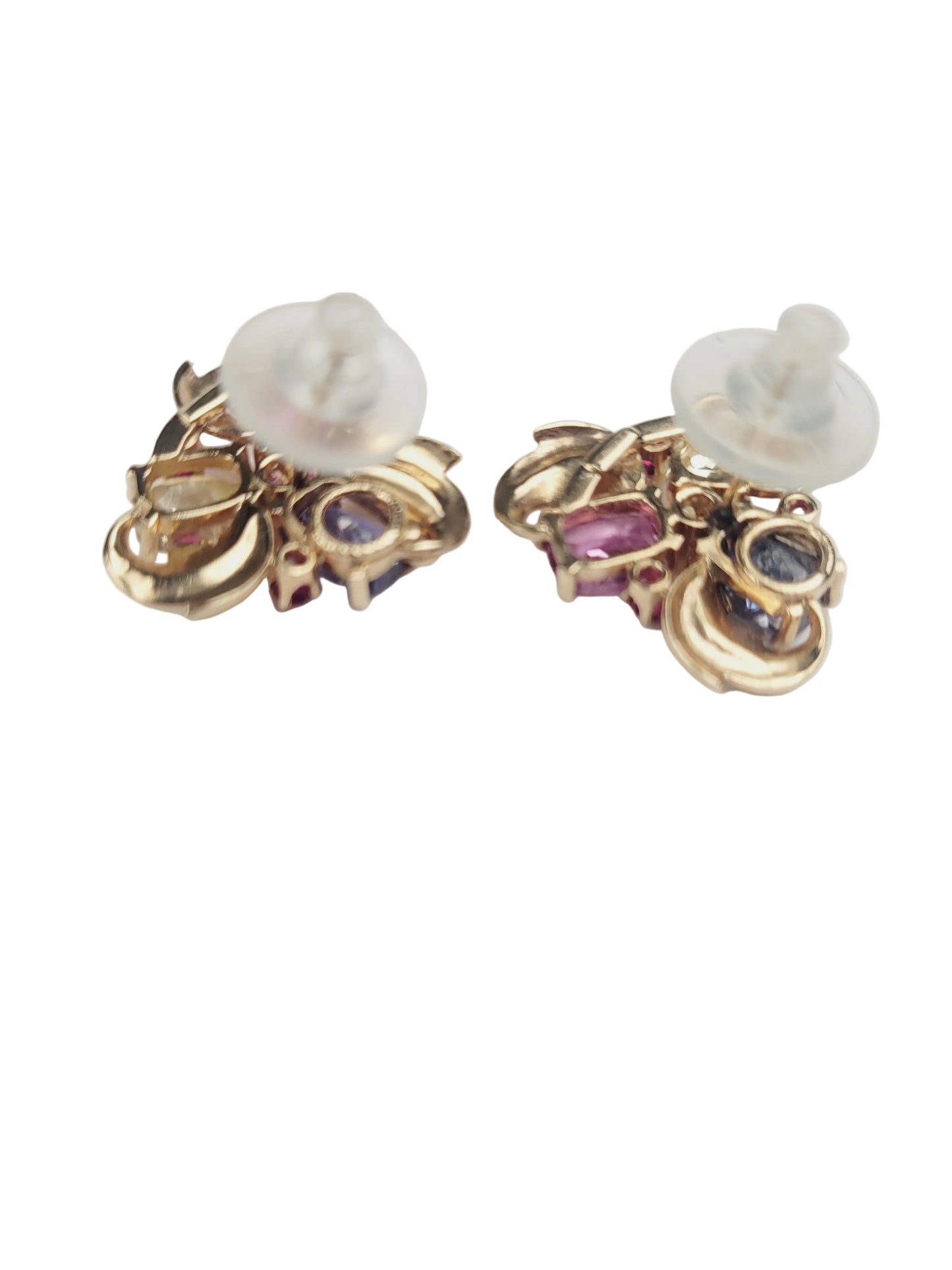 Harlequin sapphire and diamond earrings sku 9149
