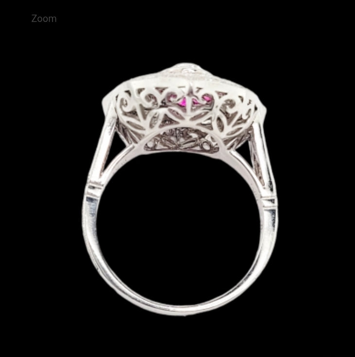 Ruby and old European cud diamond engagement ring
SKU: 5254