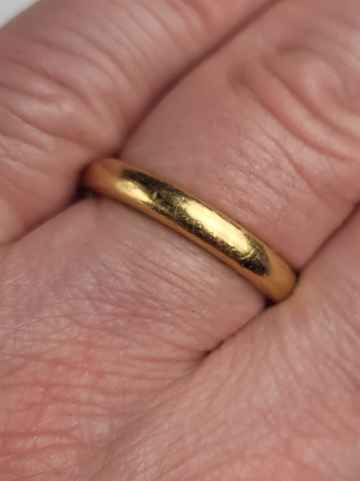 Rare Cartier London 22ct gold wedding band sku 9100