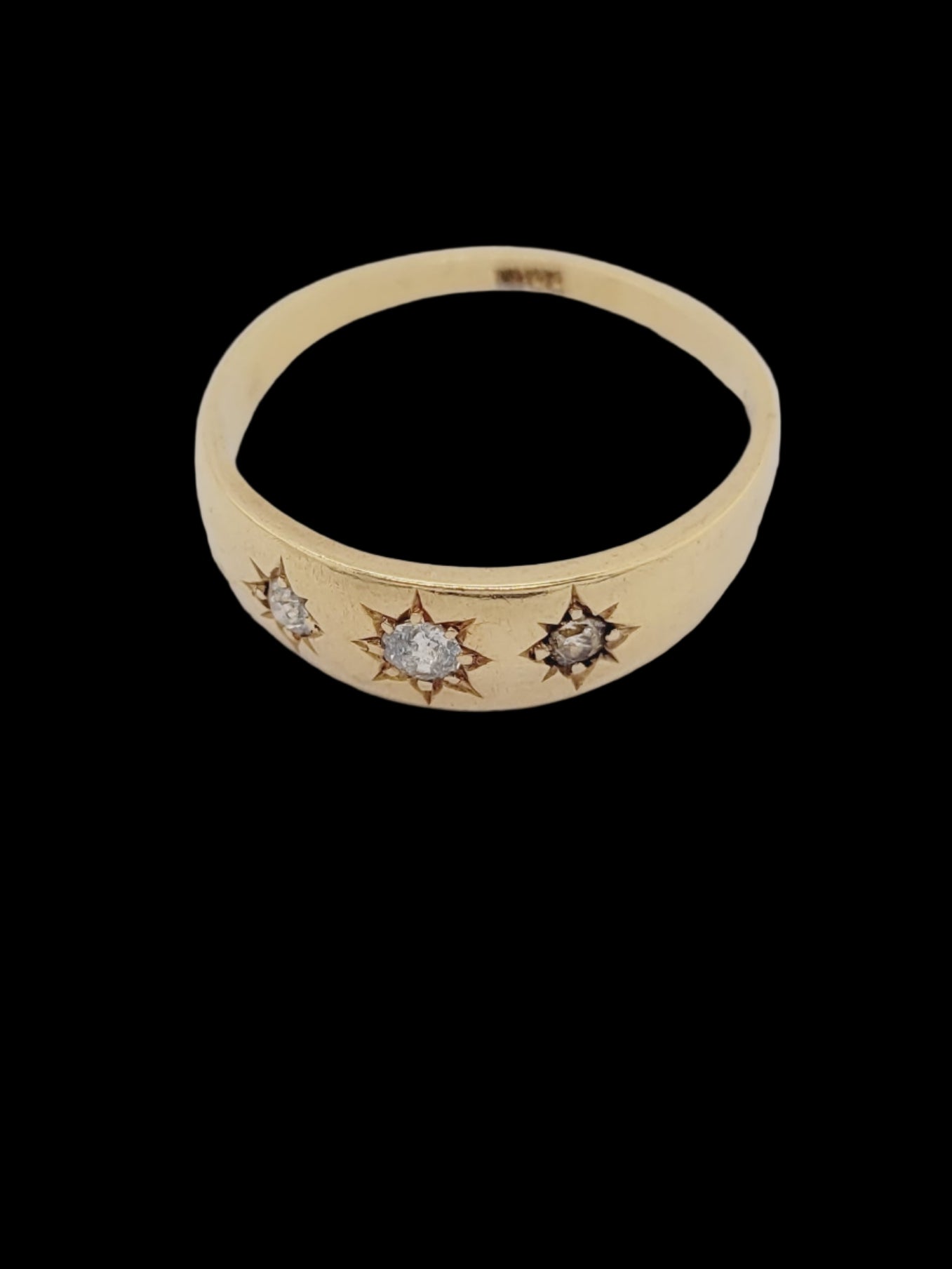 Antique gypsy set diamond ring sku 8514