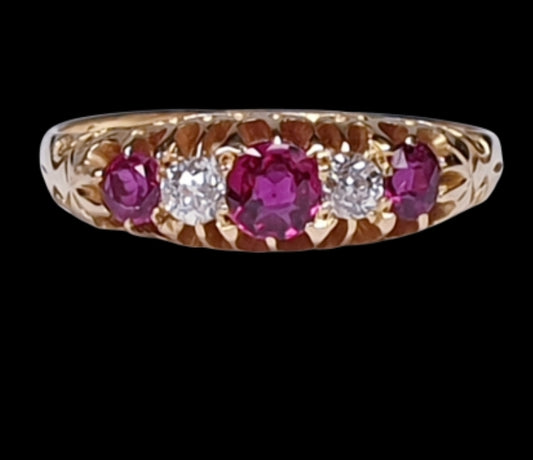 Antique ruby and diamond five stone ring
SKU: 4752