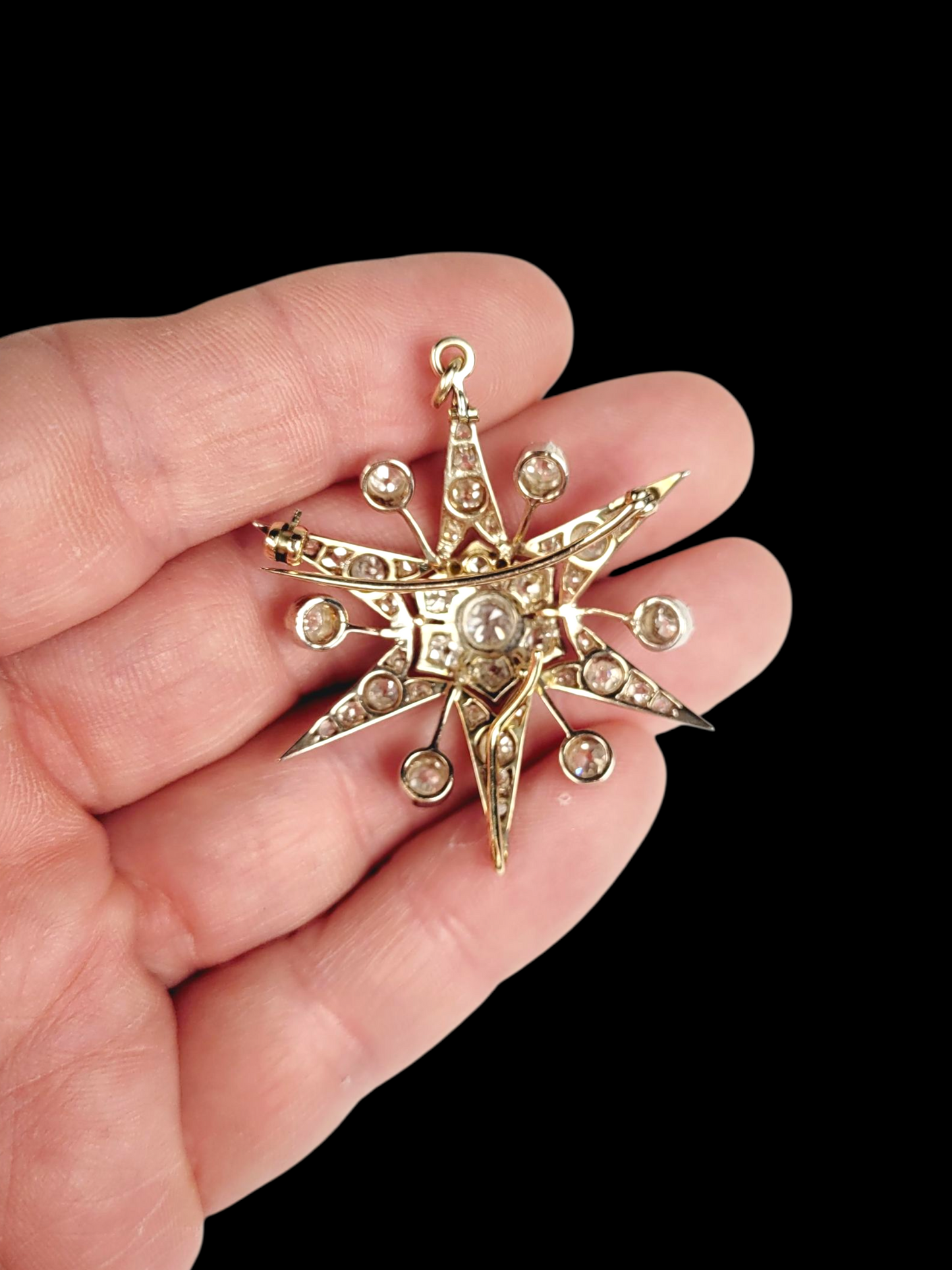 Antique diamond star pendant/brooch
SKU: 8215