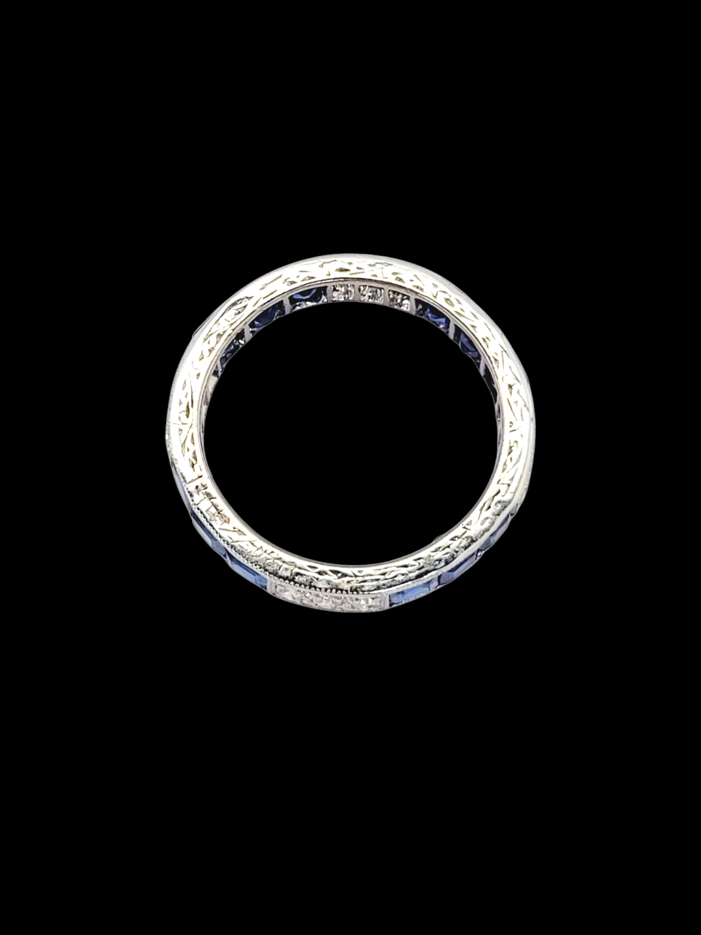 Art deco sapphire and diamond full hoop eternity band
SKU: 8107