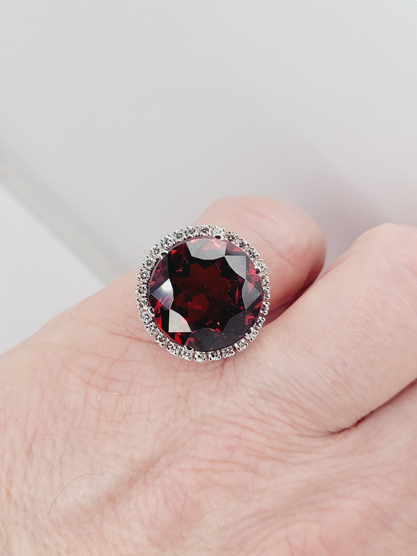 Garnet and diamond cluster dress ring
sku 8543