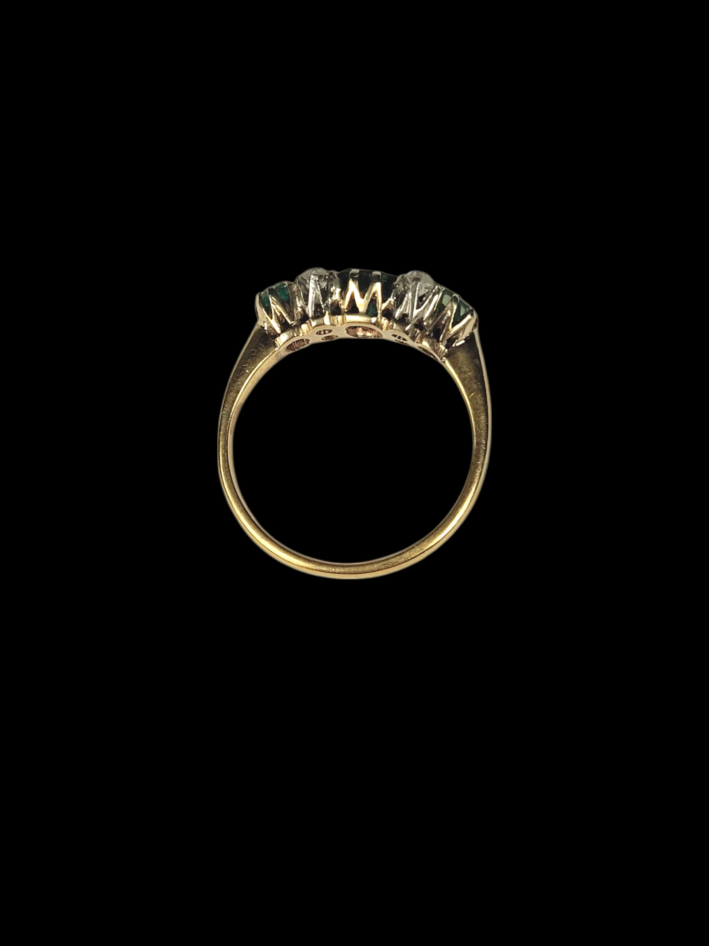 Antique emerald and diamond engagement ring
SKU: 8440