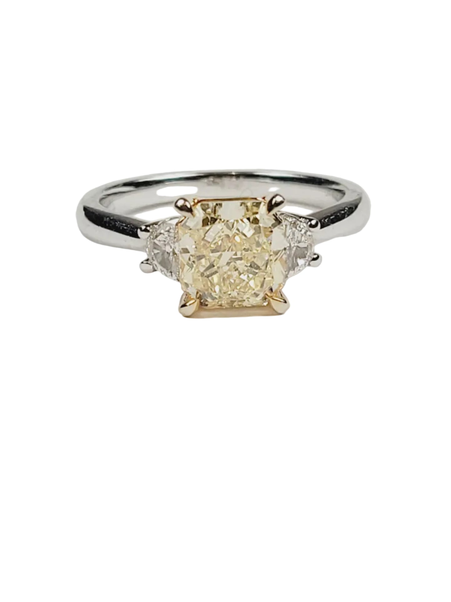 1.80ct yellow diamond engagement ring sku 9124