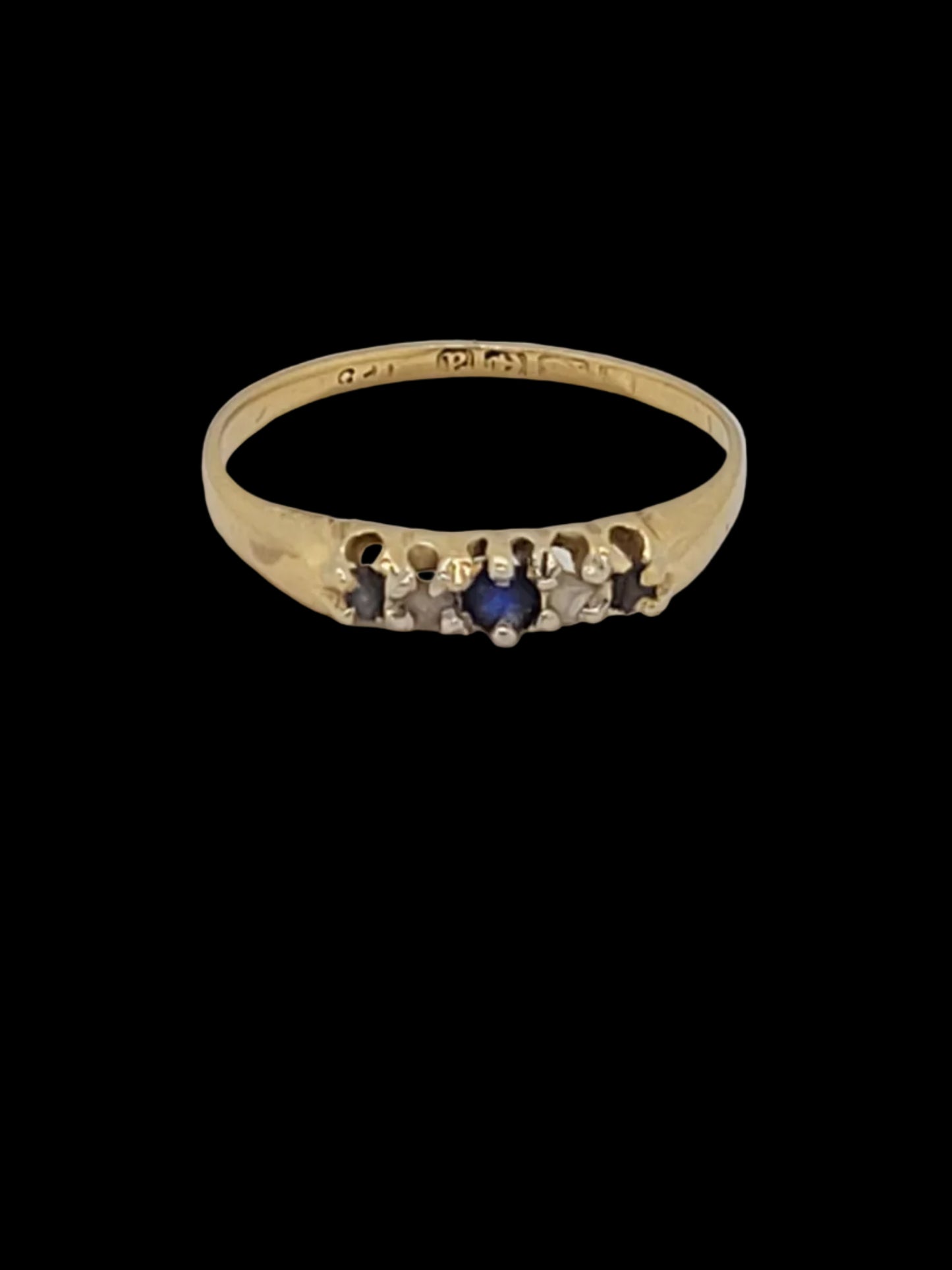 Sapphire and diamond ring sku 8812