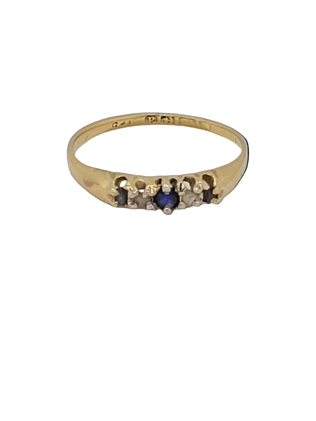 Sapphire and diamond ring sku 8812