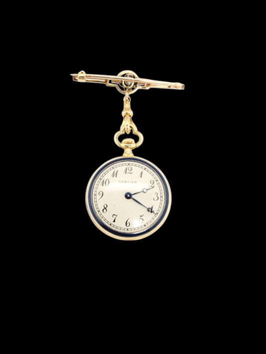 Antique Cartier enamel and diamond fob watch
SKU: 8029