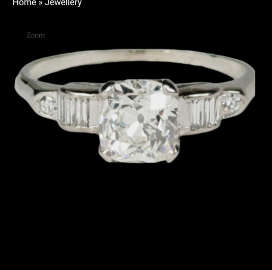 1.33ct old cut diamond art deco engagement ring
SKU: 5631