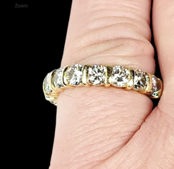 Full hoop diamond eternity ring in 18ct yellow gold sku 7815