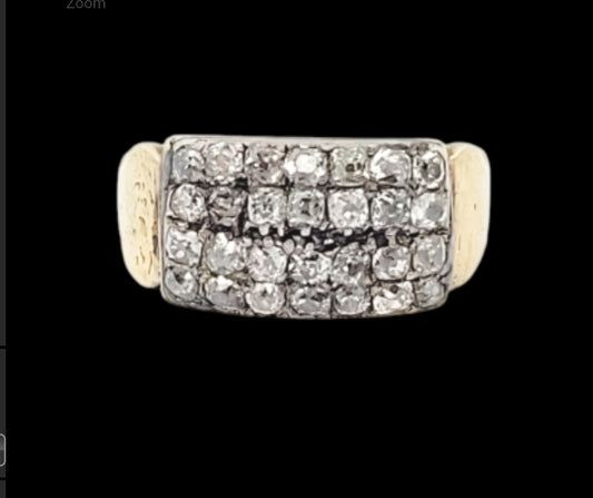 18th century old mine cut four row diamond ring
SKU: 7475
