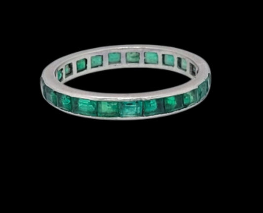Rare art deco emerald full hoop eternity band
SKU: 8312