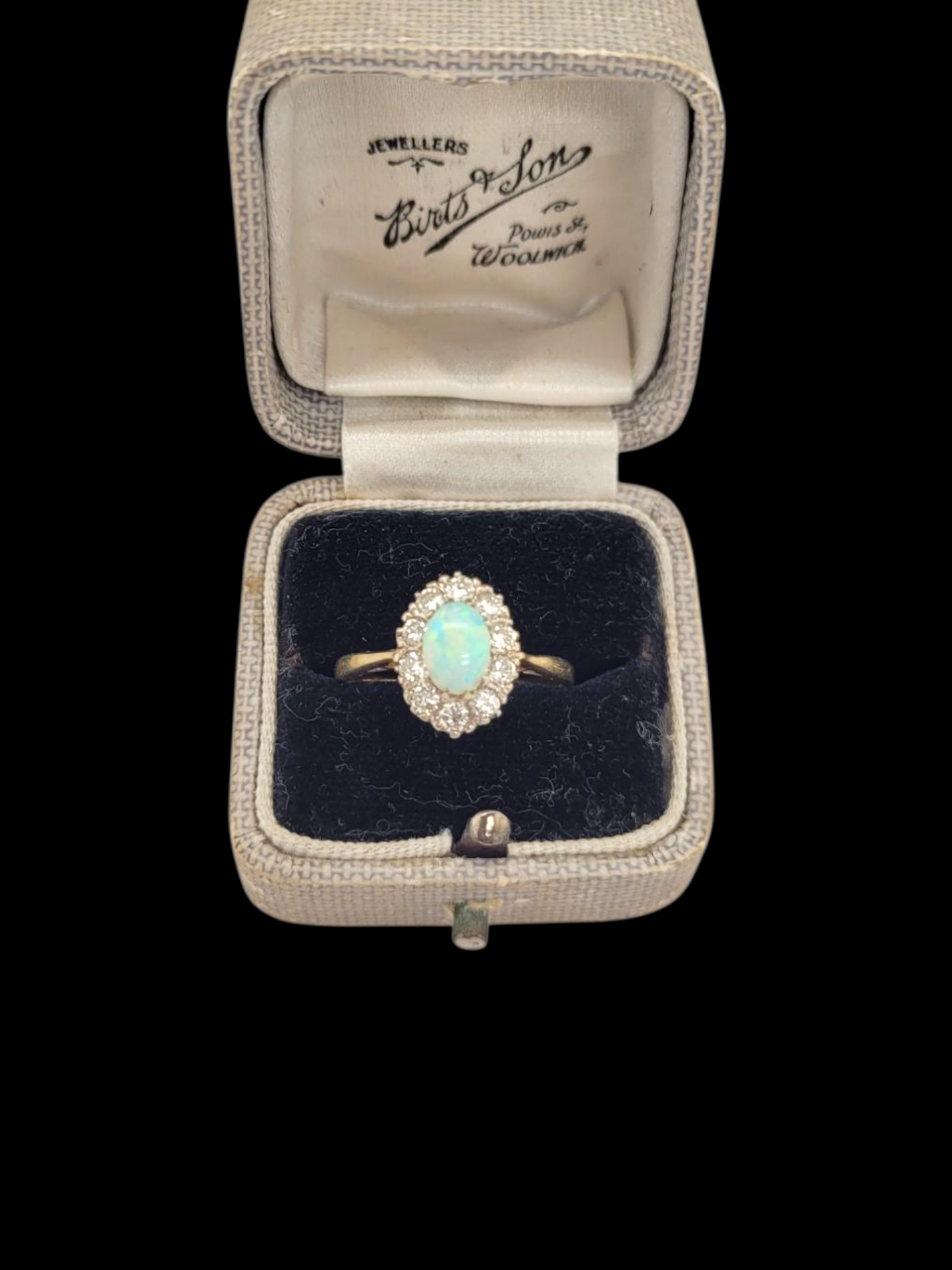 Vintage opal and diamond cluster ring
SKU: 8138