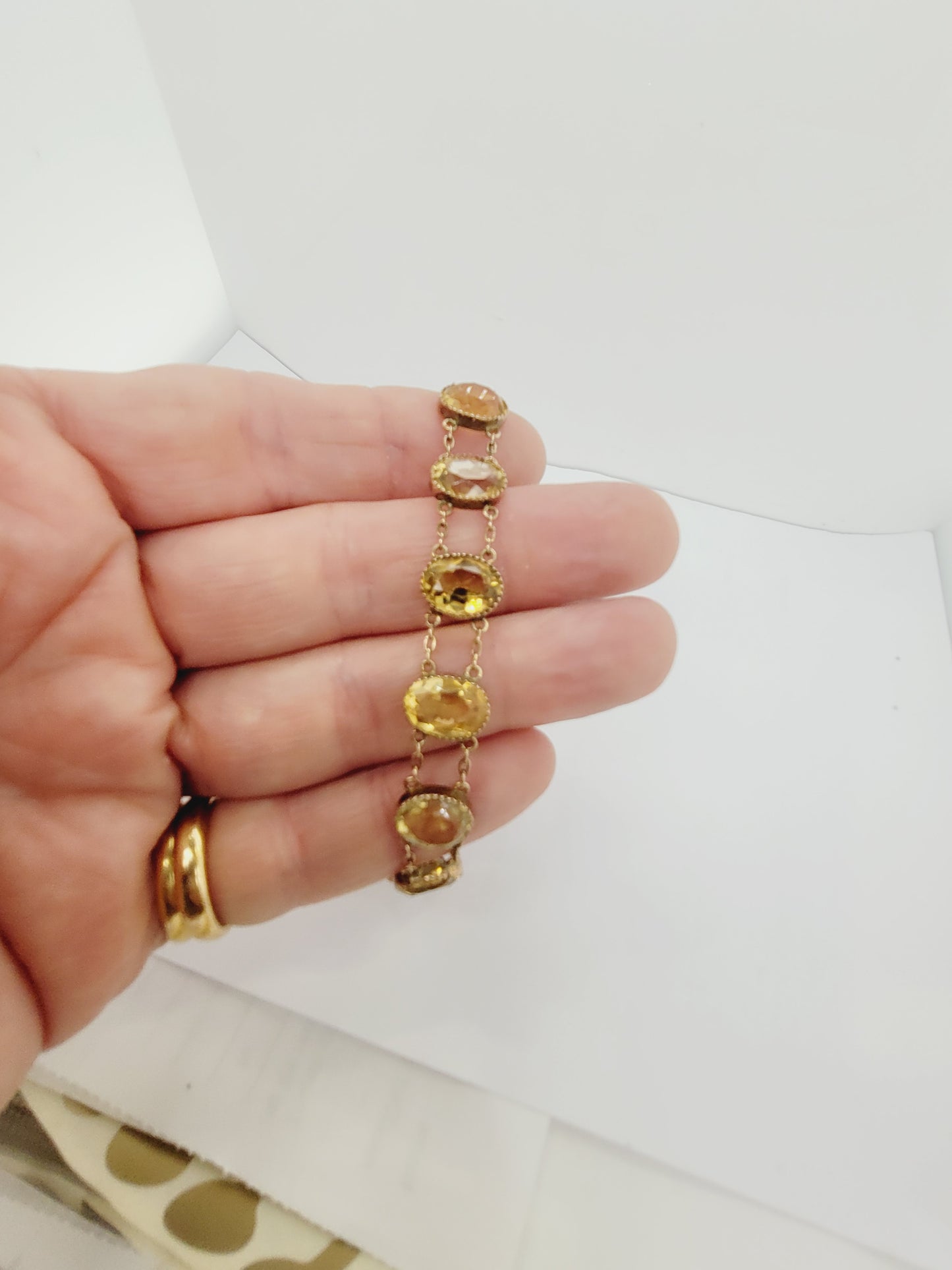 Antique citrine riviere bracelet sku 8668